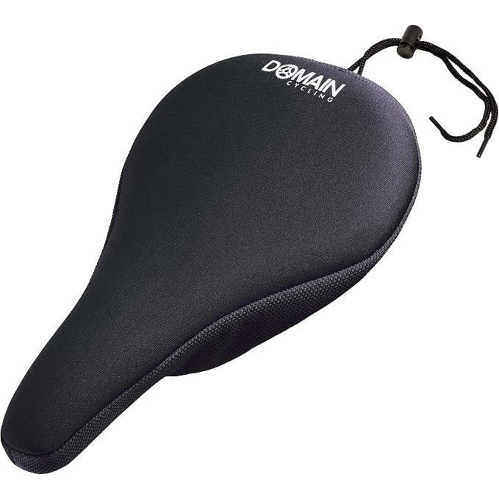 Domain Cycling Bike Gel Seat Cushion Cover 10.5"x7" Black NEW Comfort Saddle